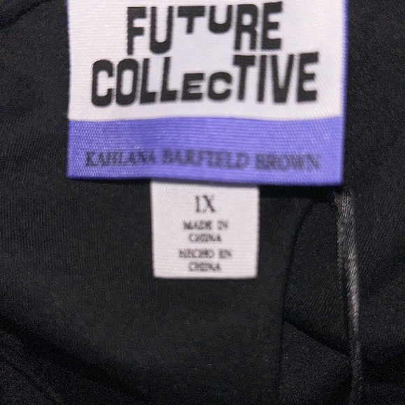 Future Collective Asymmetrical Black Strap One Shoulder Jumpsuit Straight Leg - Picture 7 of 7